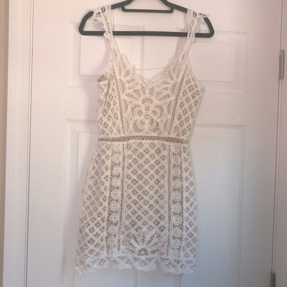 TOBI White lace dress